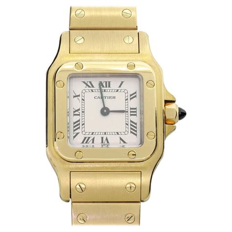 cartier womens gold watch|solid gold cartier watch.